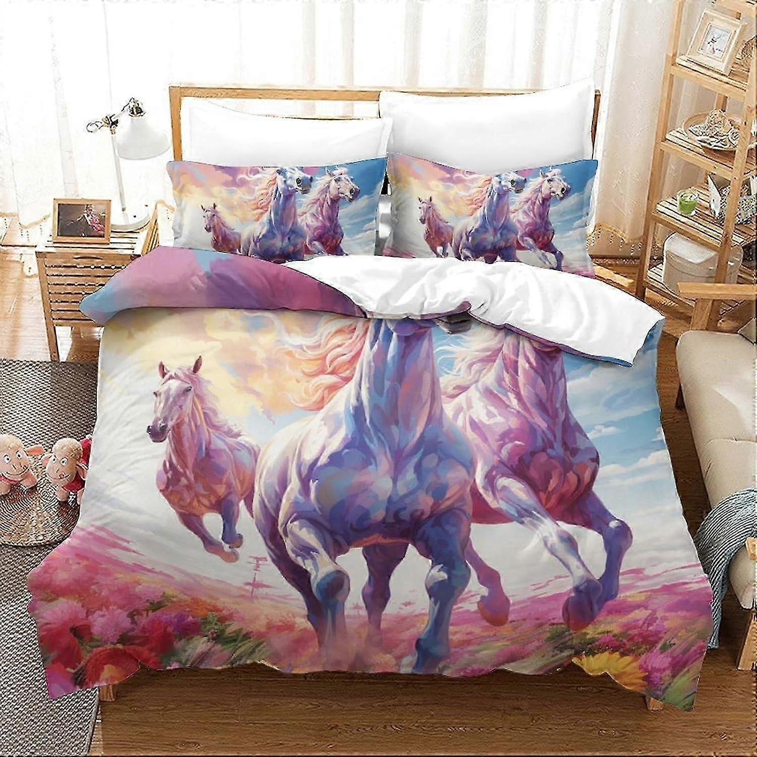 J2947 Lençóis Pug 3D Dog Print Conjunto de capa de edredão Conjuntos de cama para cães com fecho de zíper oculto, capa de edredom de poliéster de microfibra para meninos adolescentes