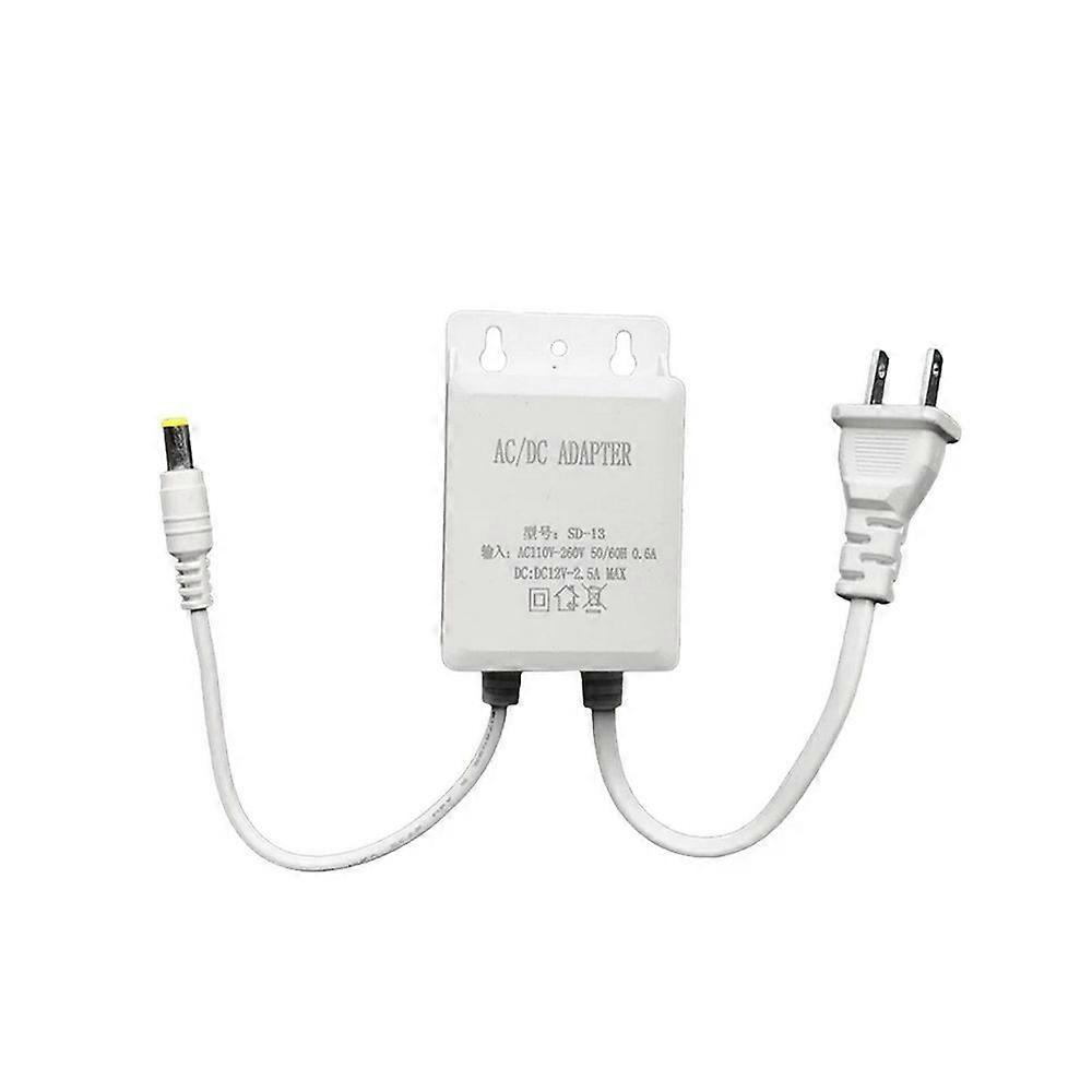 12V 2A Waterproof Power Adapter Charger for Security Camera Stable Output 100-240V EU/US Reliable Security Camera Power Supply