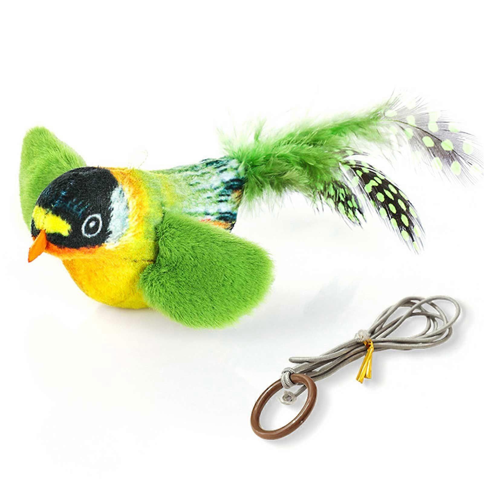 Flapping Birds Cat Toy Simulated Chirping Birds Toy for Cat Battery Powered Pet Teasing Toy for Indoor Outdoor