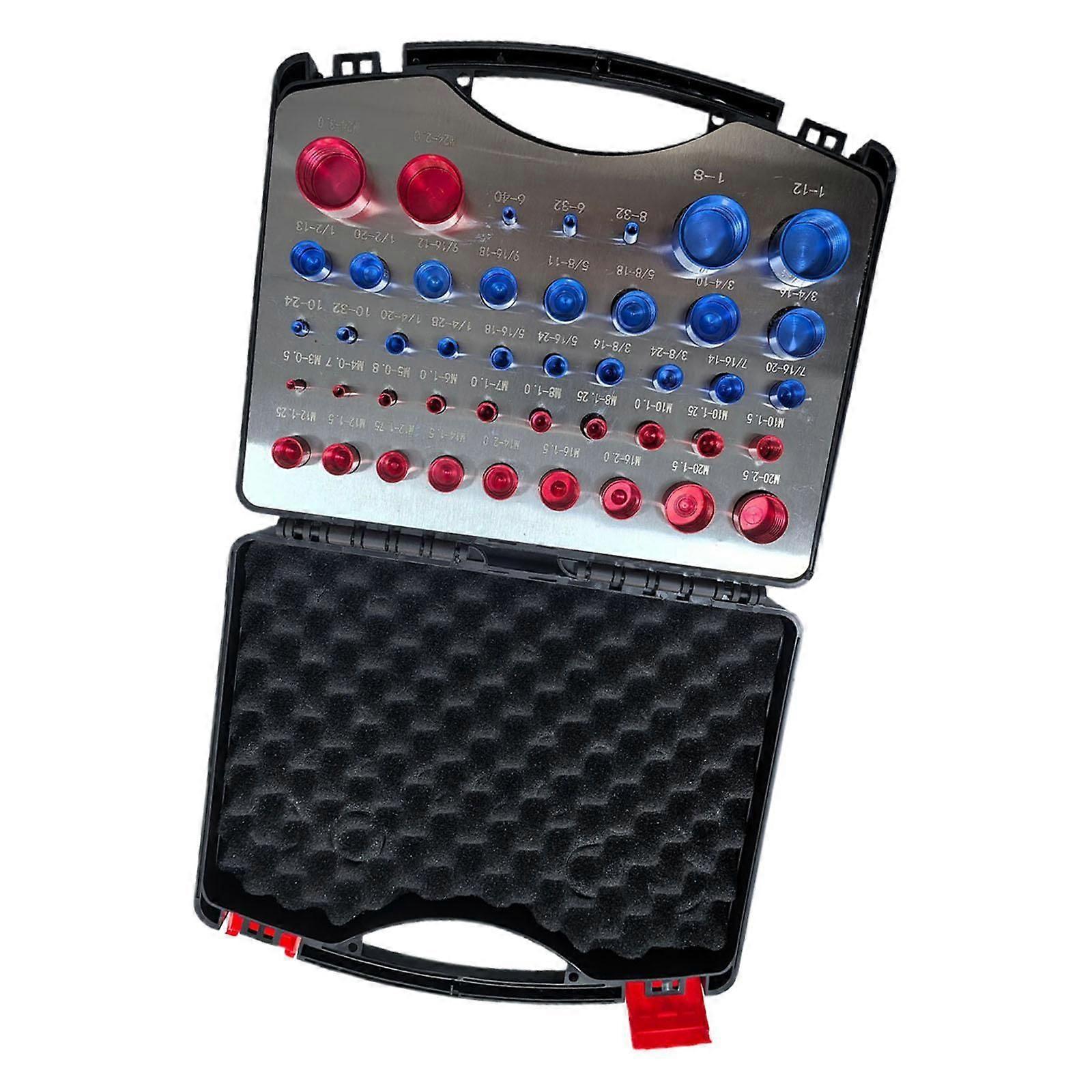 44Pcs Nut and Bolt Thread Checker Thread Gauge for Repairsmen Auto Mechanics