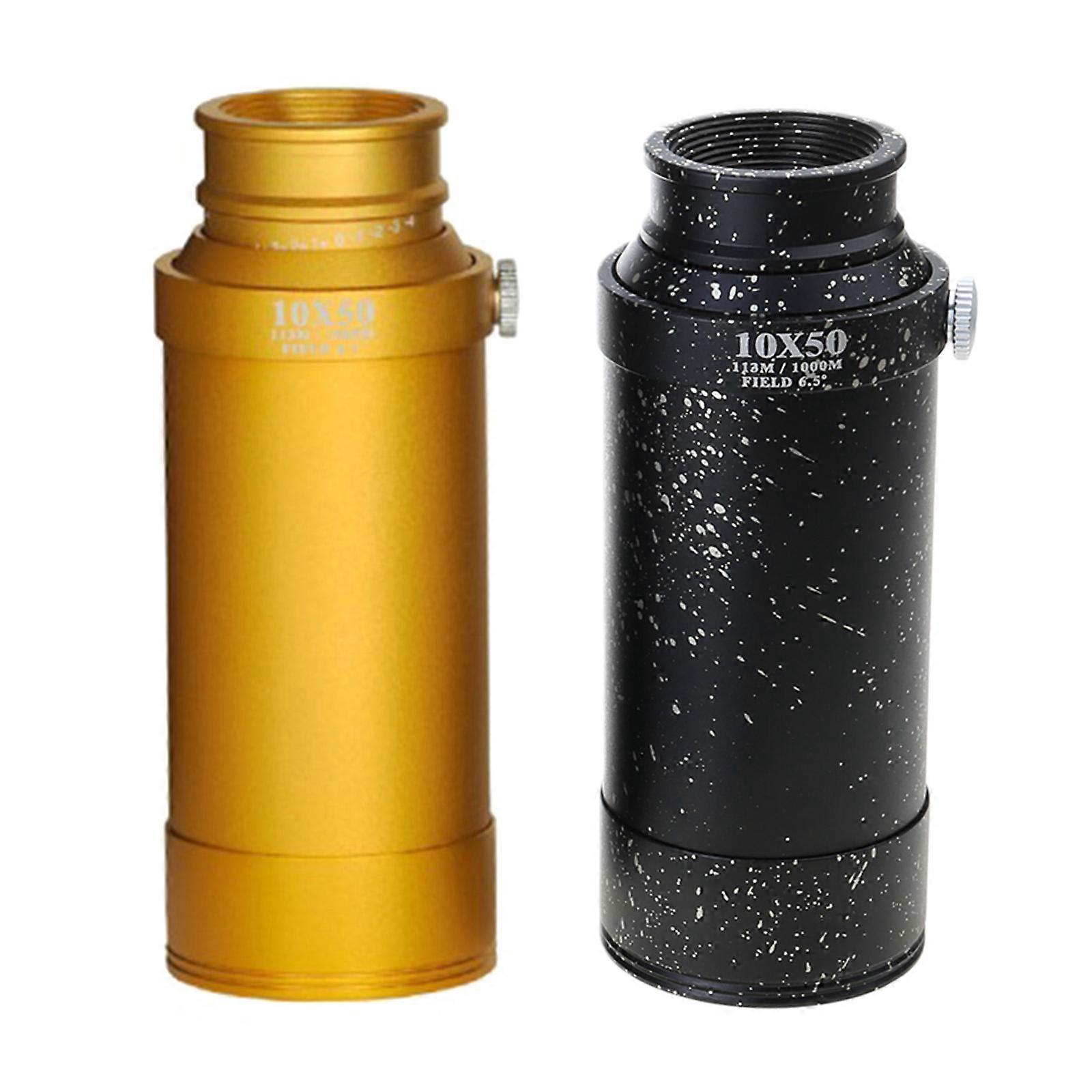 Monocular Telescope 10X50 High Power H-D Monocular BAK4 Prism &FMC Lens Monocular for Hiking Hunting Sightseeing Bird Gold