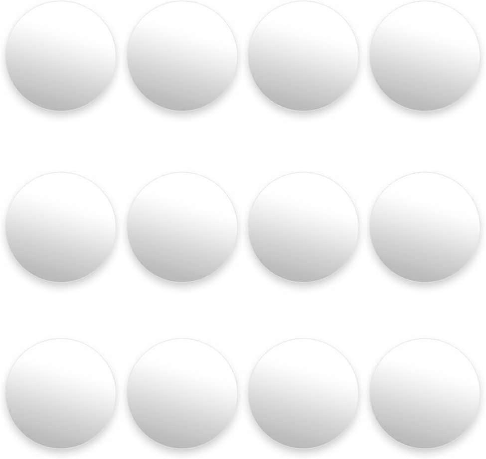 12 Pa Of Smooth White Foosballs For Standard Foosball Tables Classic Tabletop Soccer Game Balls,1849