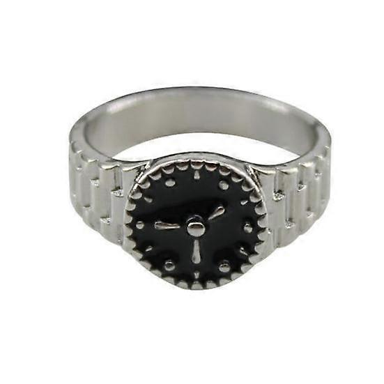 Finger Ring Watch Shape Ins Style Jewelry Bright Luster Geometric Chic Ring for Party