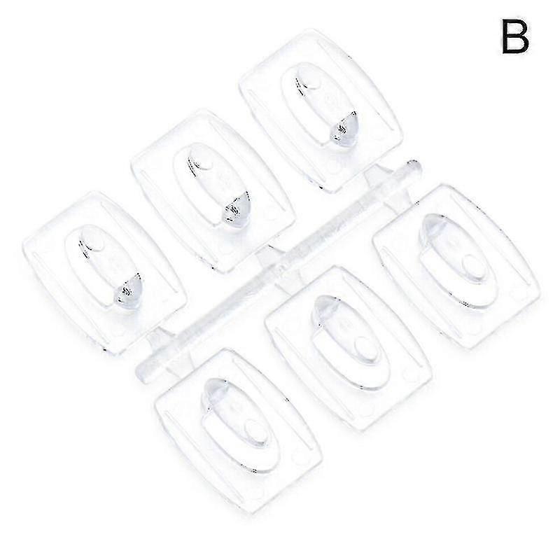 6/20pcs Seamless Transparent Removable Hook Strong Bedroom Plastic Kitchen Tools Wall Rack Adhesive Hanger