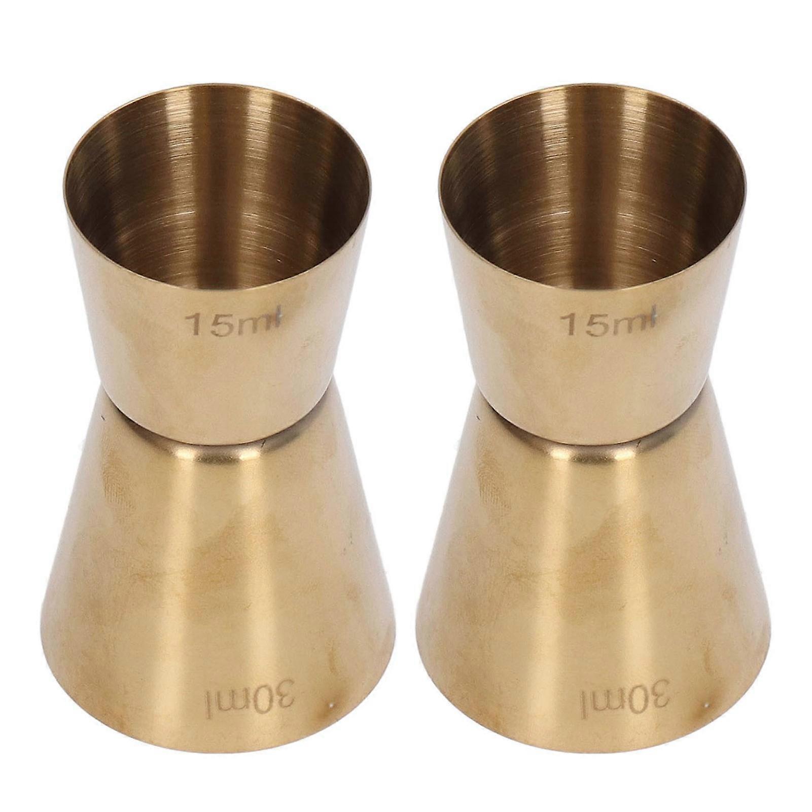 2PCS Double Head Cocktail Jigger, Stainless Steel Measuring Cup for Bars