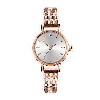Relógio Casual Estilo Simples Mesh Strap Quartz Business Watch E14-W Branco