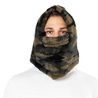 Face Mask Ski Windproof Warm Hat Winter Hood Adjustable Masks for Cold Weather Dark green