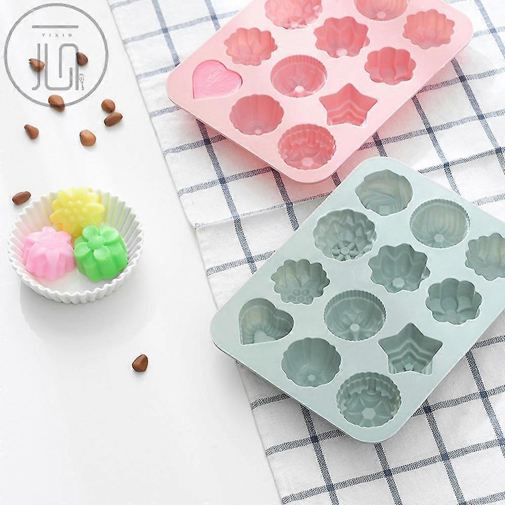 Silicone cake mold Different flower-shaped silicone moon cake mold DIY handmade soap fragrance mold