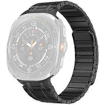 Compatible avec Samsung Galaxy Watch Ultra 47 mm Bracelet de remplacement magnétique en acier inoxydable