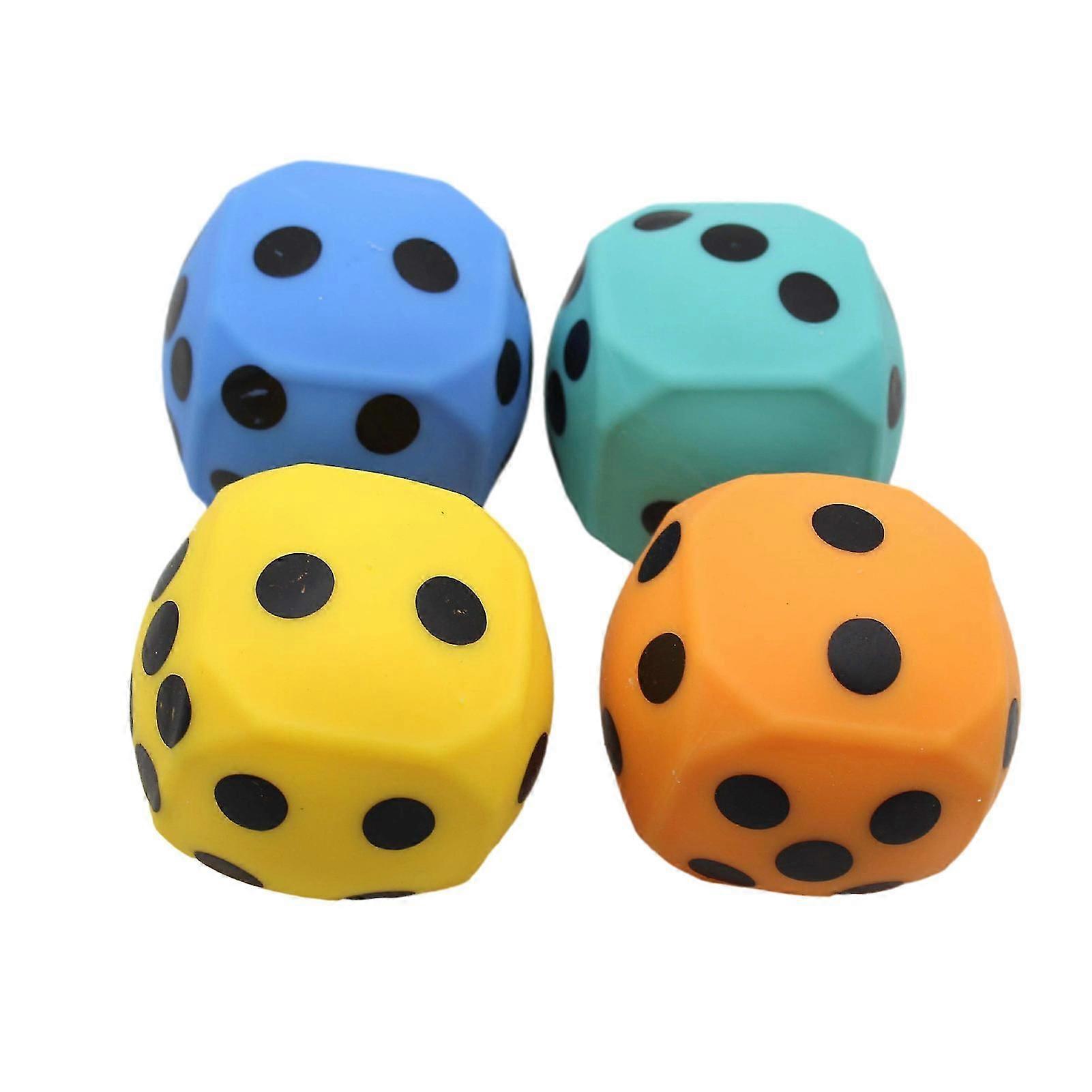 Colorful Dice Squeeze Toy Soft Tpr Elastic Simulation Dice Pinch Toys Decompression Sensory Toy Adult Teens Fidget Squishes Stress Relief Toy Party Fa
