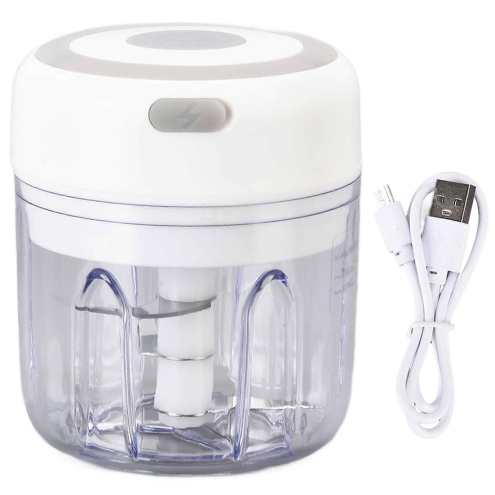 Small Food Chopper Electric Ginger Dicer Wireless Garlic Masher 3 Blade 250ml USB Charging