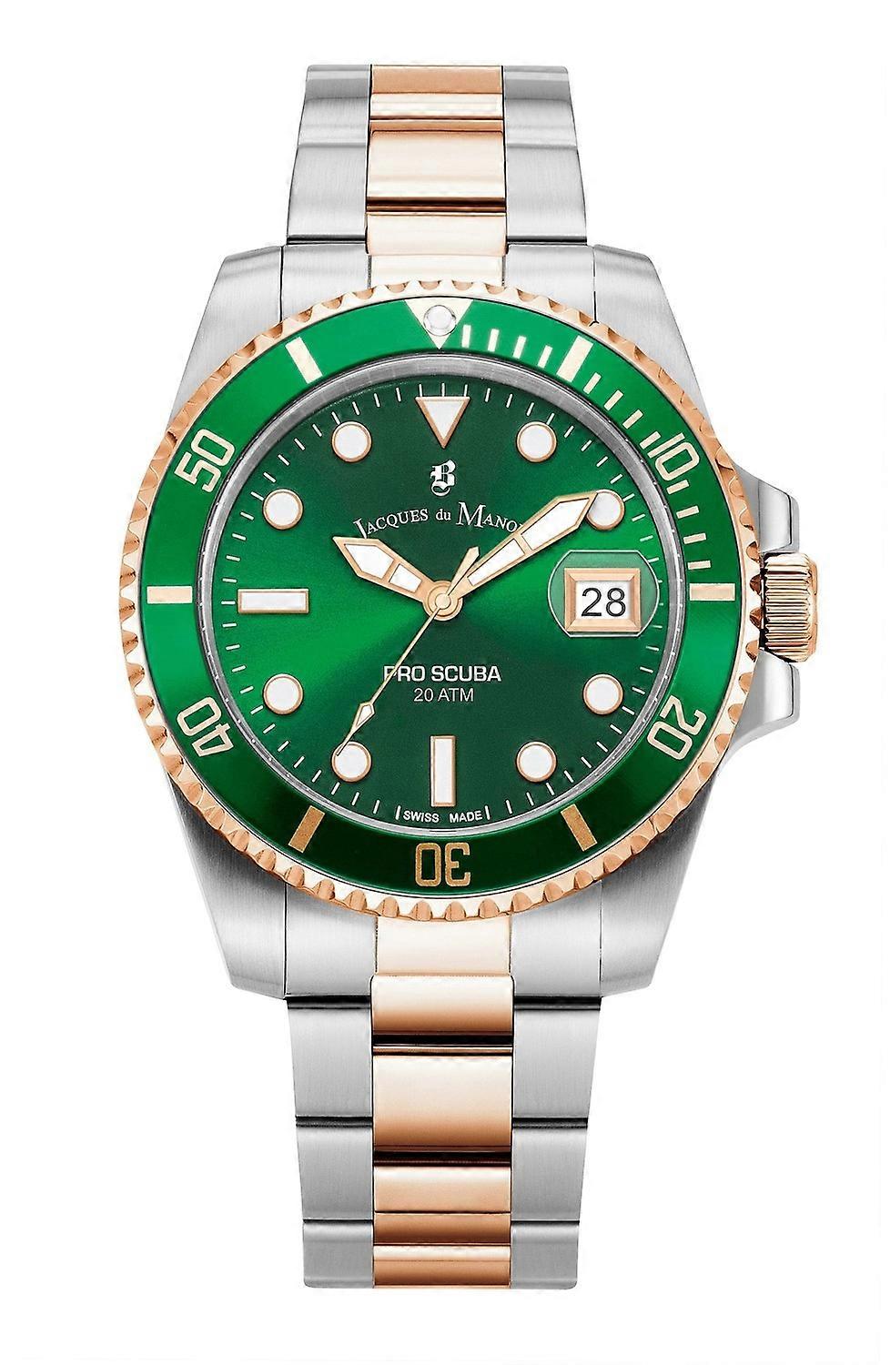 Jacques du Manoir Swiss-Made Pro Scuba 43 Two Tone Green