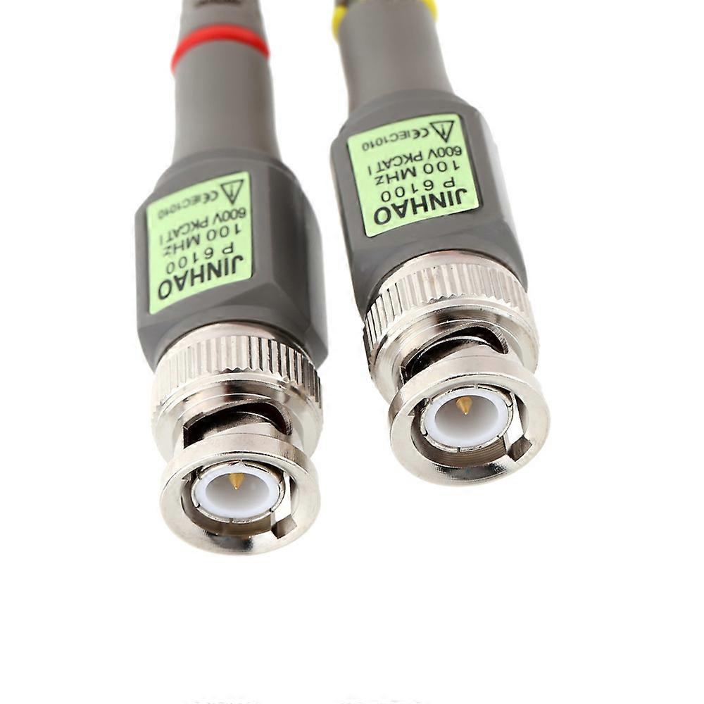 P6100 2Pcs High Precision Oscilloscope Probe 1X 10X 100MHz Alligator Clip Test Probe