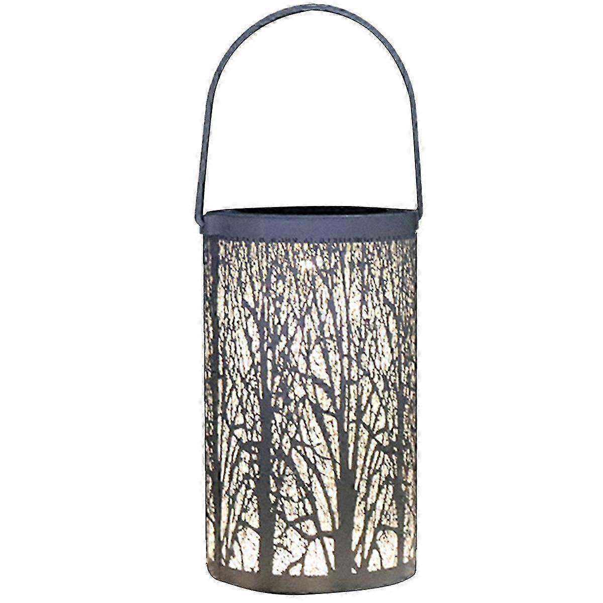 جذع الشجرة البيضاء الشمسية جوفاء ضوء الحديد نمط الإسقاط ضوء في الهواء الطلق فناء حديقة ديكور