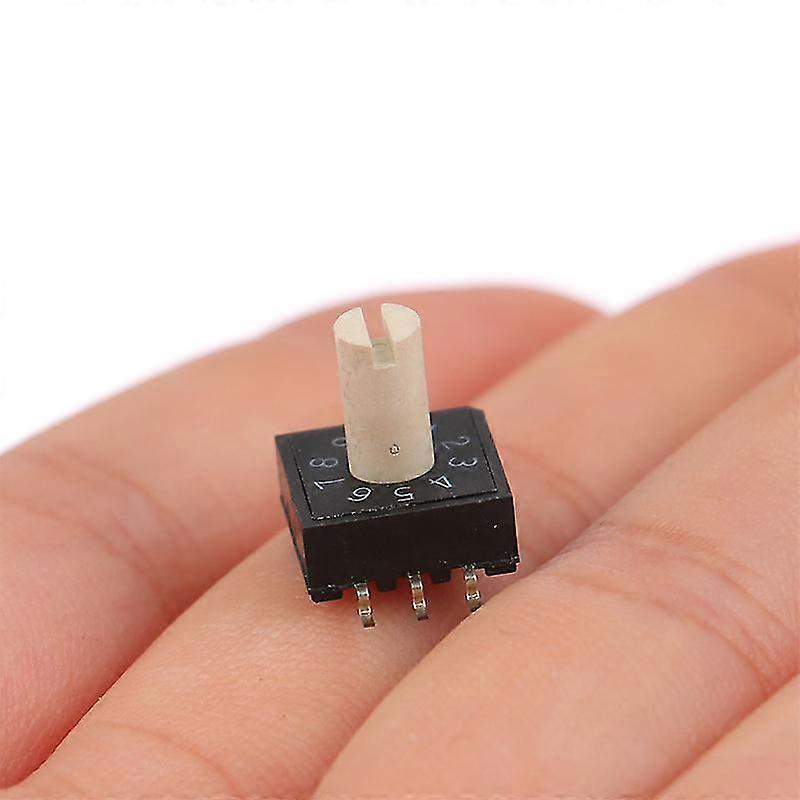 1Pcs RM3HAF-10 Rotary Dial Switch 10 0-9 Coding Switch Patch 3:3 With Handle