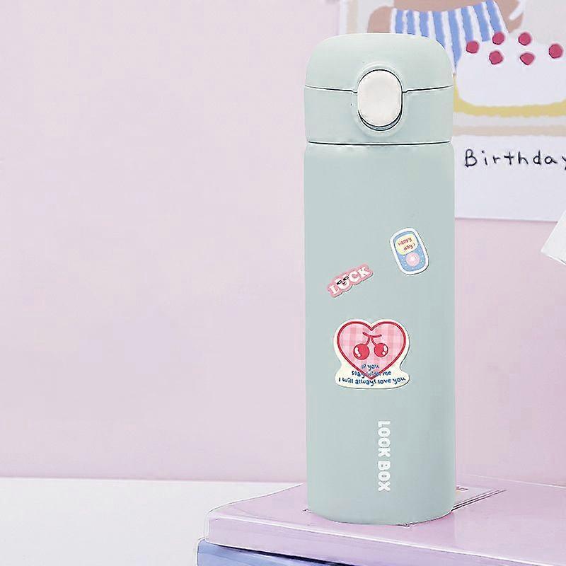 12oz/380Ml Insulated Stainless Steel Leakproof Thermos Water Bottle-Blue