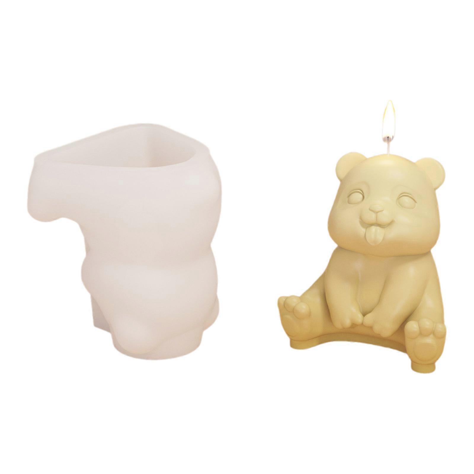 Panda Silicone Molds Silicone Candle Moulds Unique Bamboo Fondant