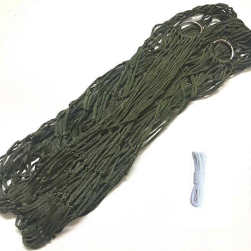 A Set Outdoor Camping Camping Hammock Single Hammock Nylon Rope Hammock Mesh Nylon Rope Outdoor