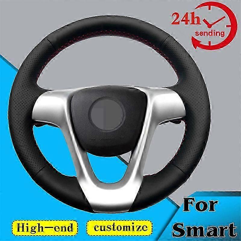 يخدع مخصص عجلة قيادة السيارة غطاء جديلة غير قابلة للانزلاق 100٪ تناسب للذكاء Fortwo 2009-2013 Smart Forjeremy السيارات الملحقات الداخلية