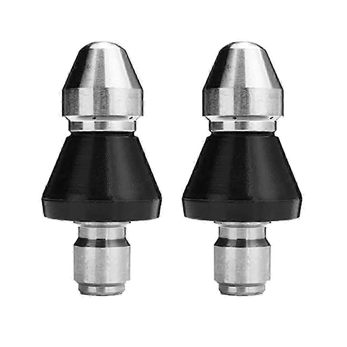 2PCS Sewer Cleaning Tool High-Pressure Nozzle, Stainless Sewer Jetter Nozzle, Sewer Jetter Kit for js
