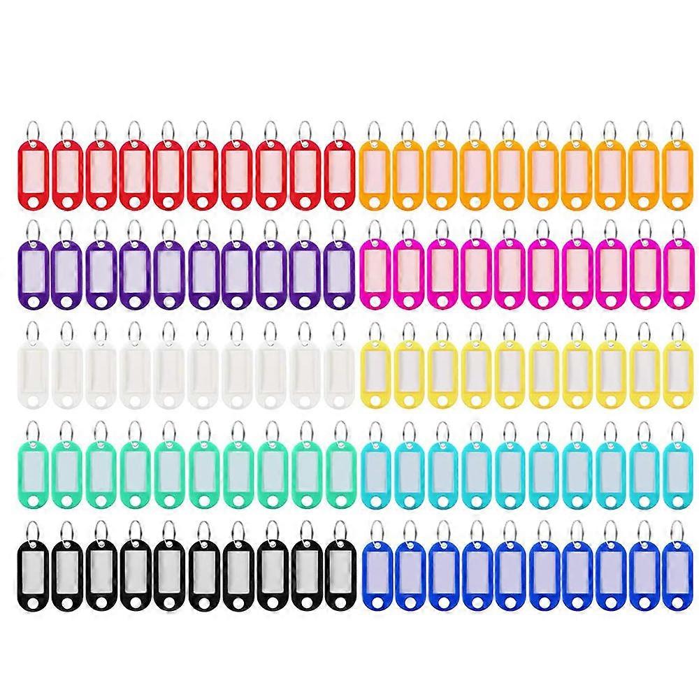 Ring Key Tags, High Quality PP Material &amp; Label Window, Key Identifiers for Backpack Car Keys, Durable Protective System, Portable for Easy Use