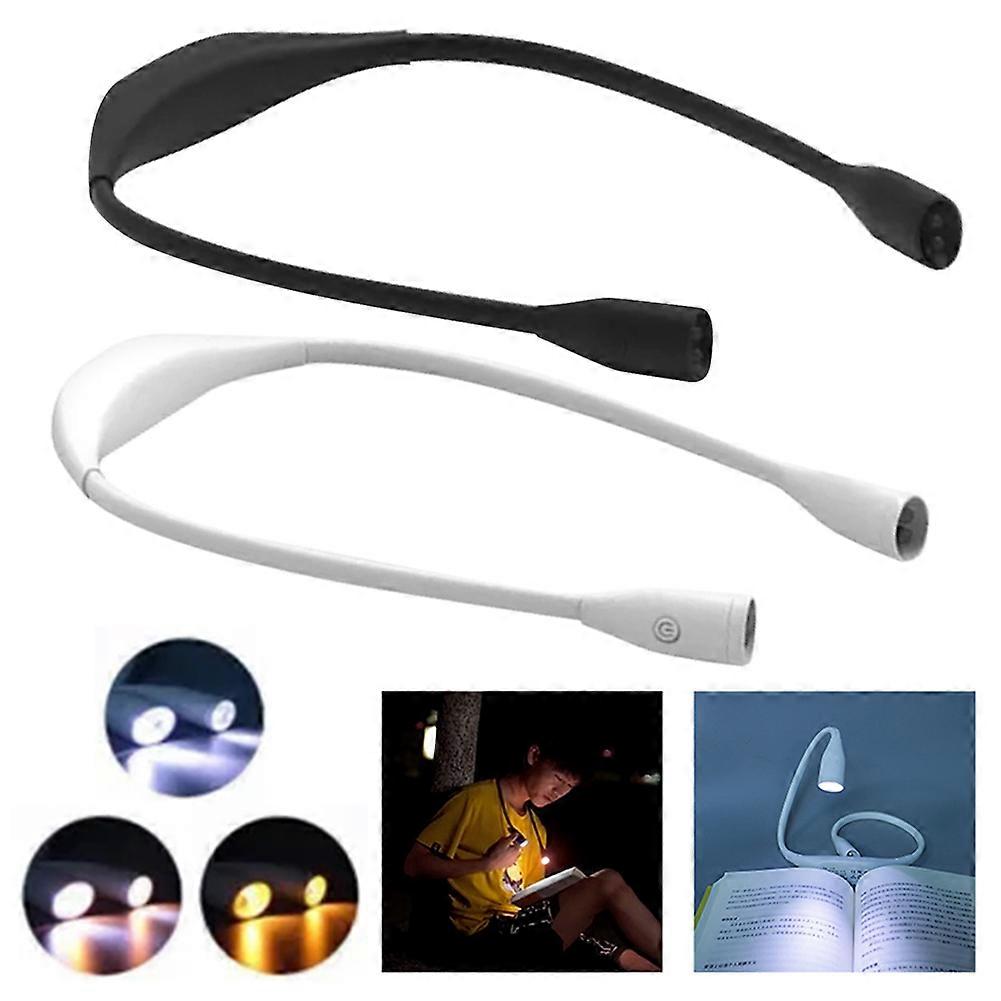 Rechargeable LED Neck Reading Light - 3 Brightness Modes, Eye-Caring, Hands-Free Design
