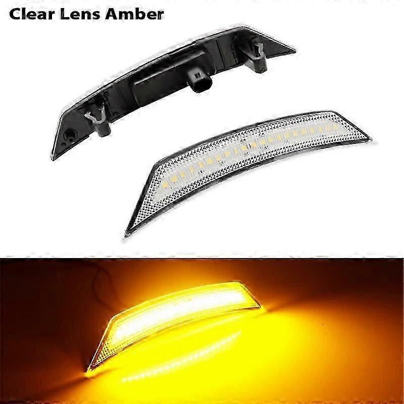 Amber yellow 12V Front Side Marker LED Lights For 2022-2022 Chevy Trailblazer Front Bumper Turn Signal Lamp White