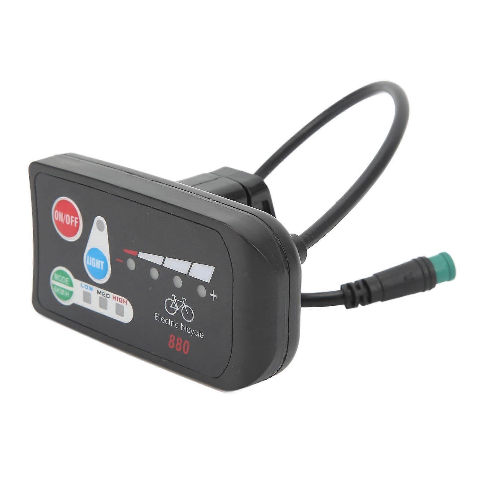 Bicycle Modification Display Meter ABS Lightweight LED Display Meter With Waterproof Connector for Modification 48V