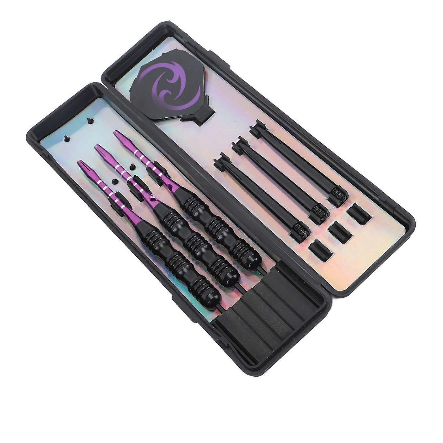 Professional Portable Dart Set - Iron & Aluminum Knurled Tips