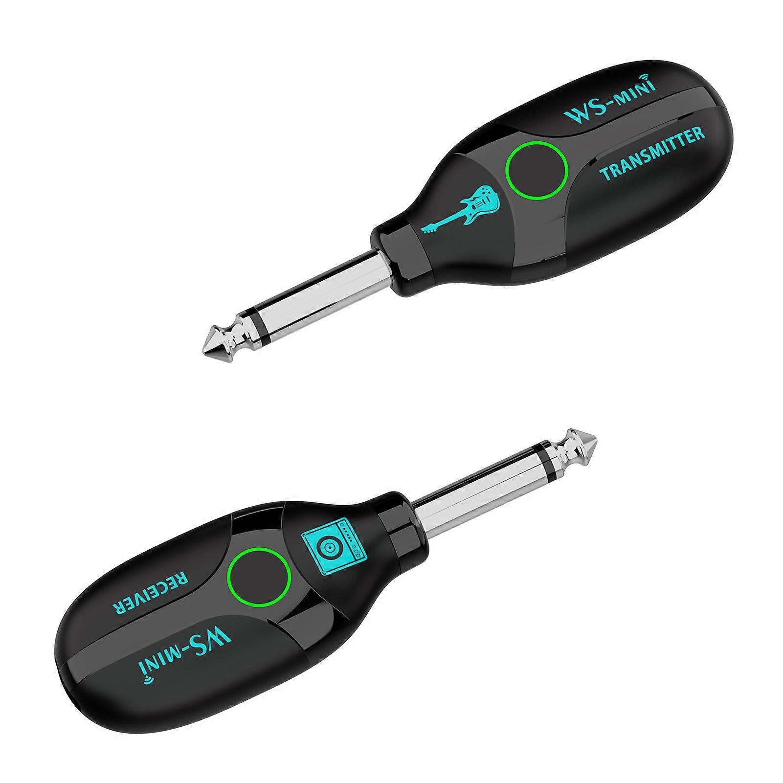 2.4G Wireless Guitar System: 48K/16bit Real-time, 4 Channels, Rechargeable, No Pairing, Color Lights for Guitar/Bass/Wind Instruments