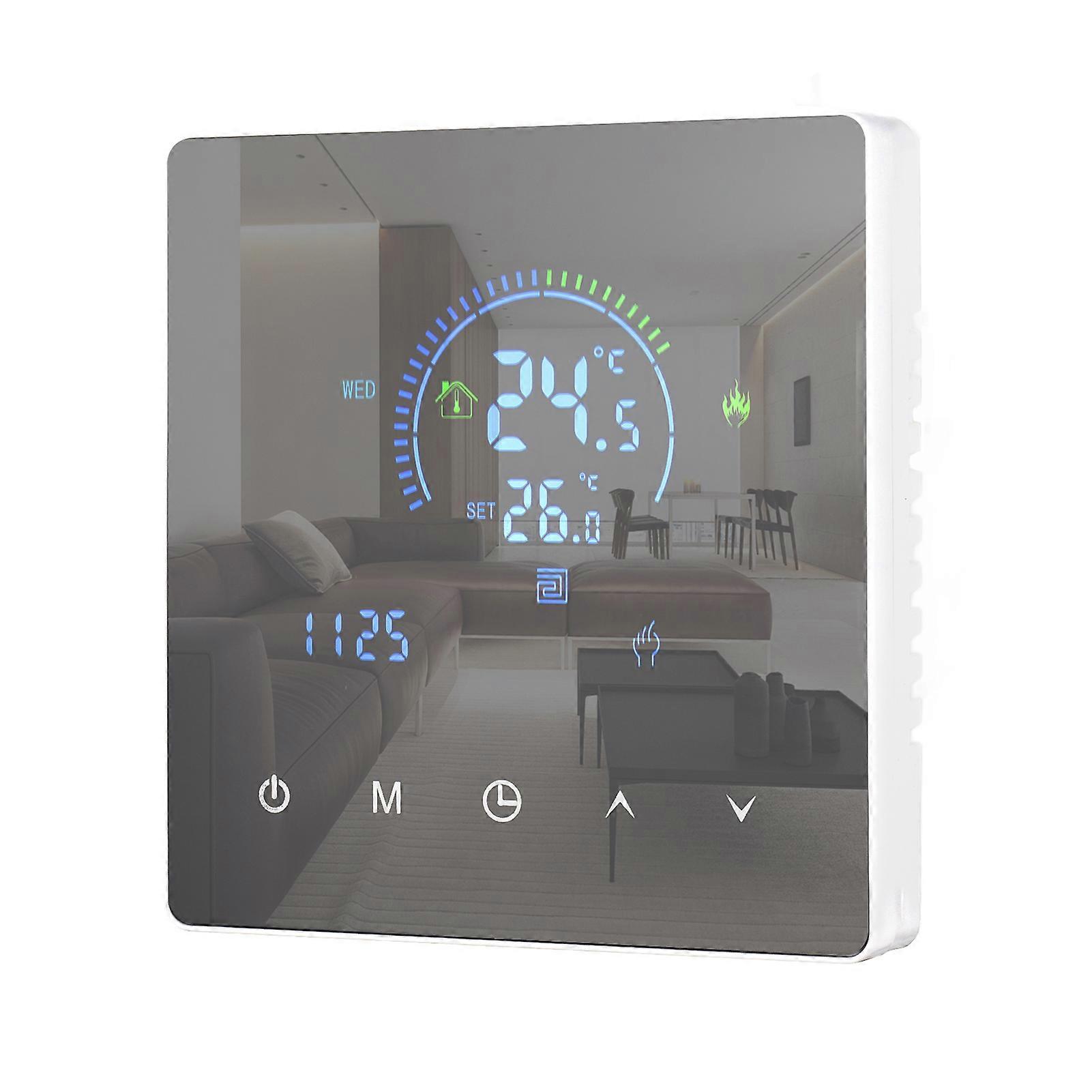 Smart Intelligent Thermostat Water Heating Temperature Controller LCD Display Touch Button Programmable for Home Office School Hotel