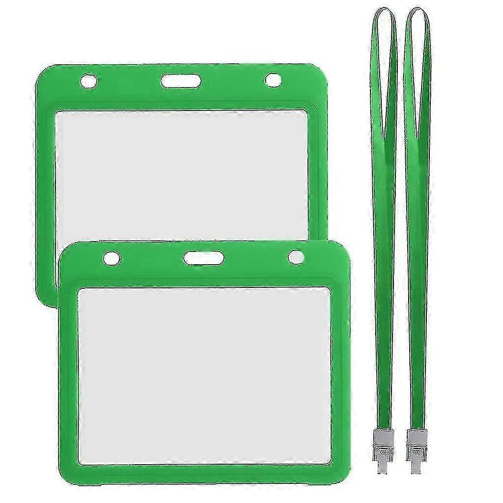 2pcs Nylon Badge Holder avec lanière Nom de la carte de crédit Couverture De carte d’identité Porte-cartes d’identité