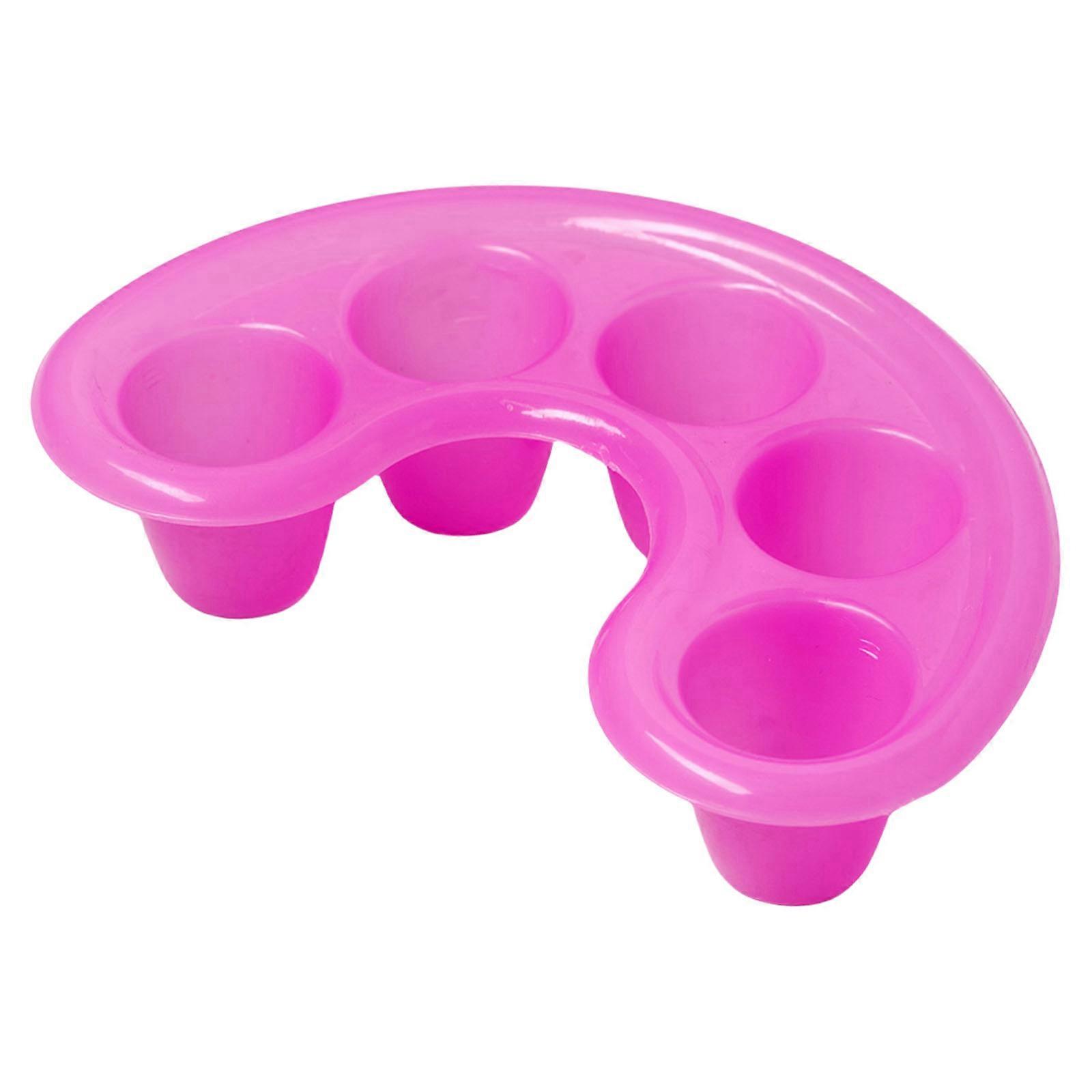 1Pc Ergonomic Nail Soak Off Bowl for Efficient Finger Soaking and Manicure Preparation for Salon and Home Use Rose Red