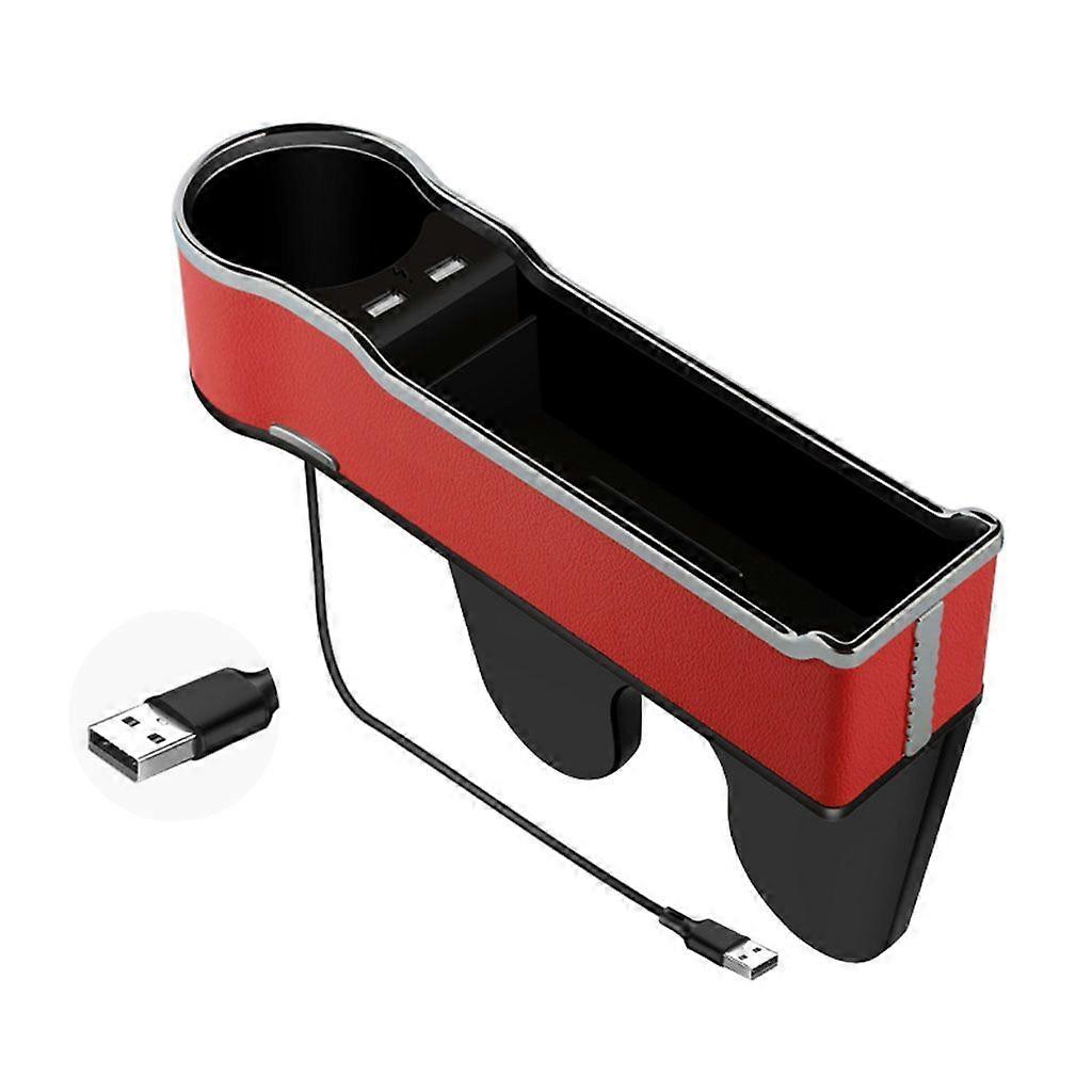 for Seat Gaps Organizer USB Charging Add More Storage Space Quilted Cup Holder
