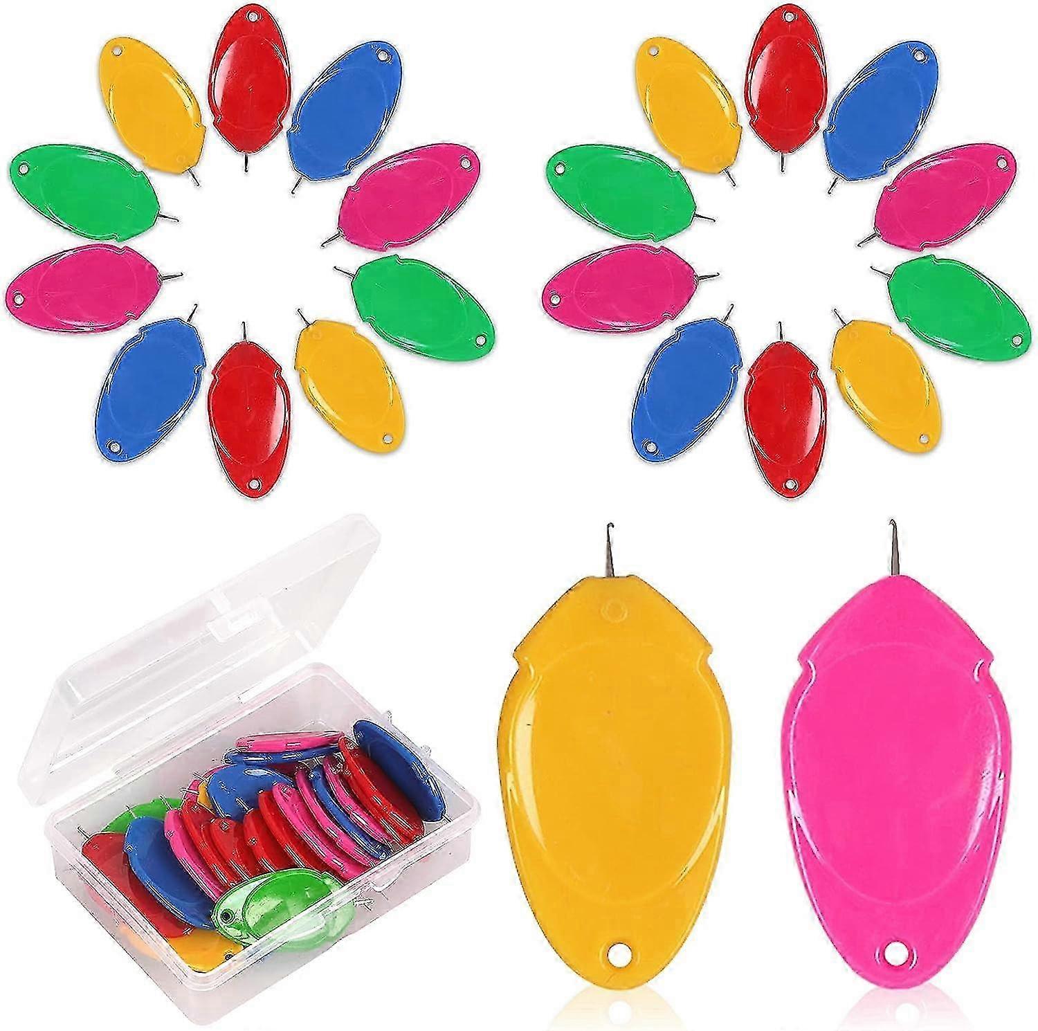 32-Piece Plastic Needle Threader Set for Hand Sewing and Craft Projects