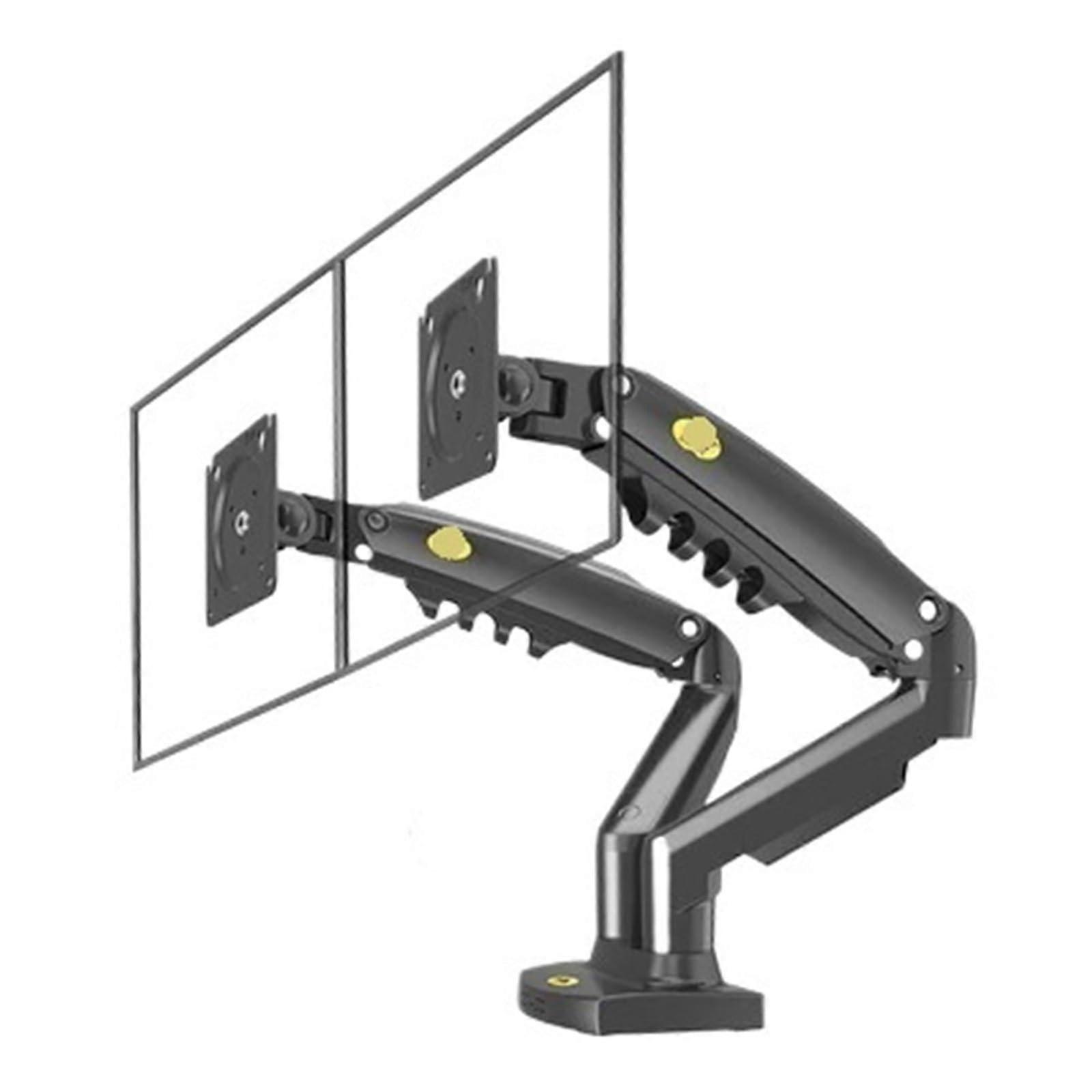 F160 Gas Spring 10'-27' Dual Monitor Desktop Stand Stand kg 2-9 Dual Arm 360 Rotation Computer Screen(with 2xUSB Cable)