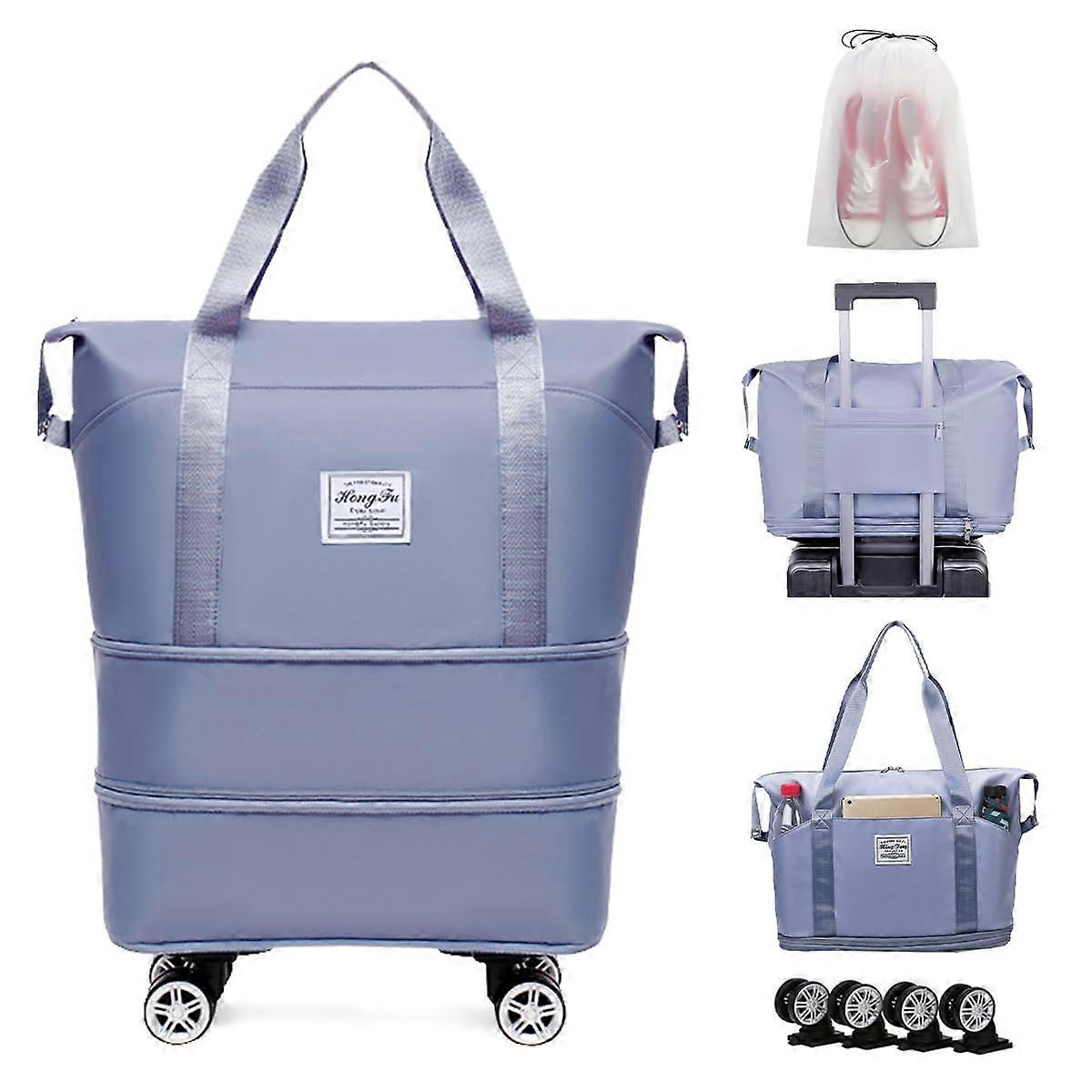 Foldable Expandable Duffel Bag for Travel Weekender Large Size