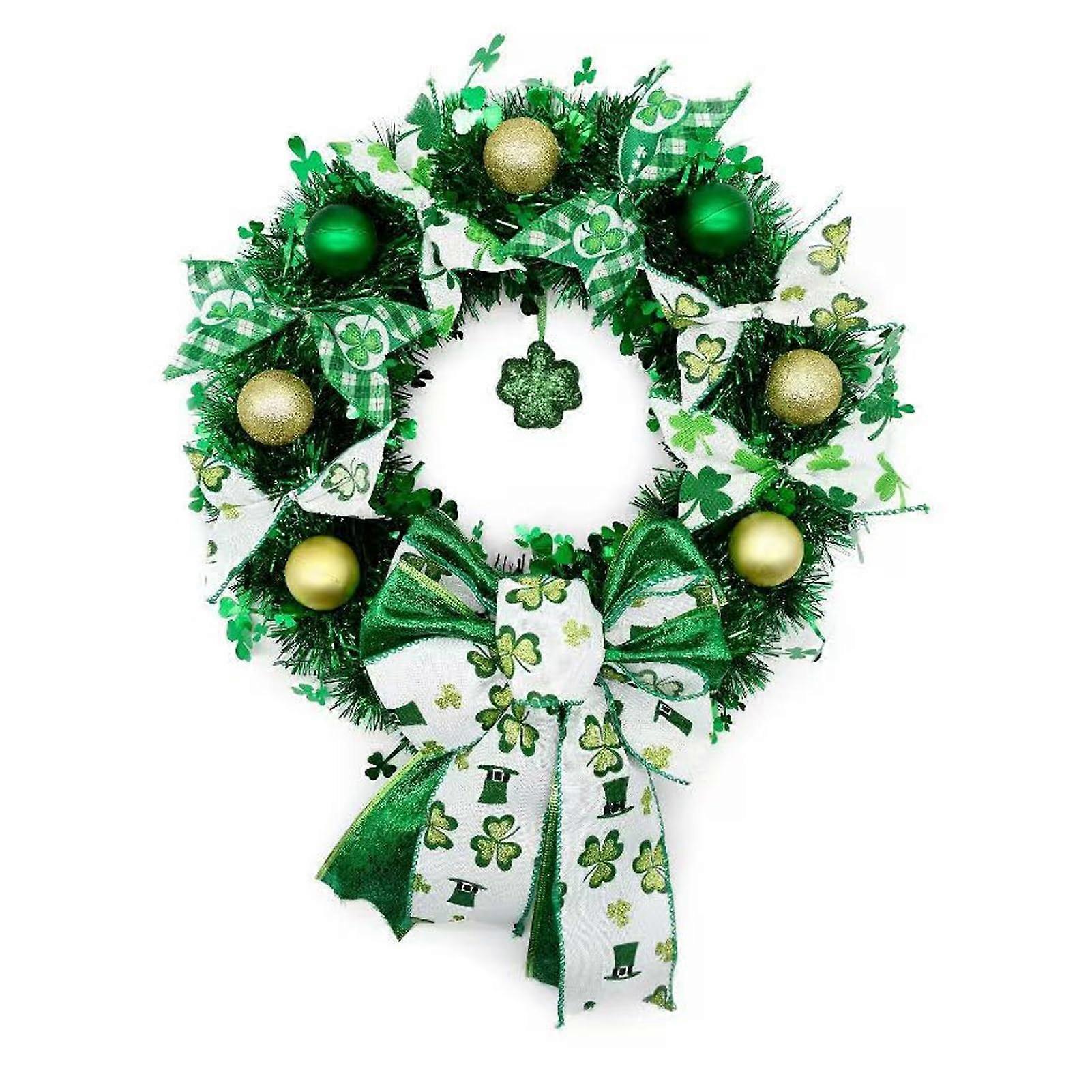 Artificial Wreath for Front Door Decoration on Saint Patricks Day