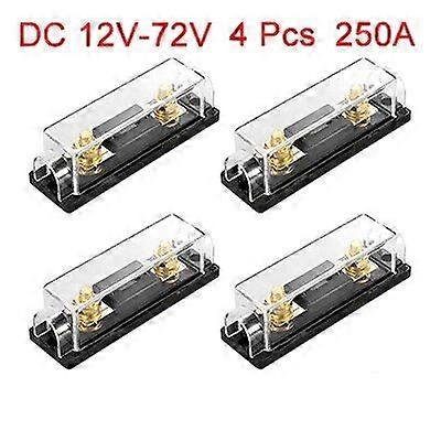 4Pcs 0/2/4 Gauge Inline ANL Fuse Holder ANL Fuse Block With 200A 250A 300Amp  Electrical Protection Fusible For Cars