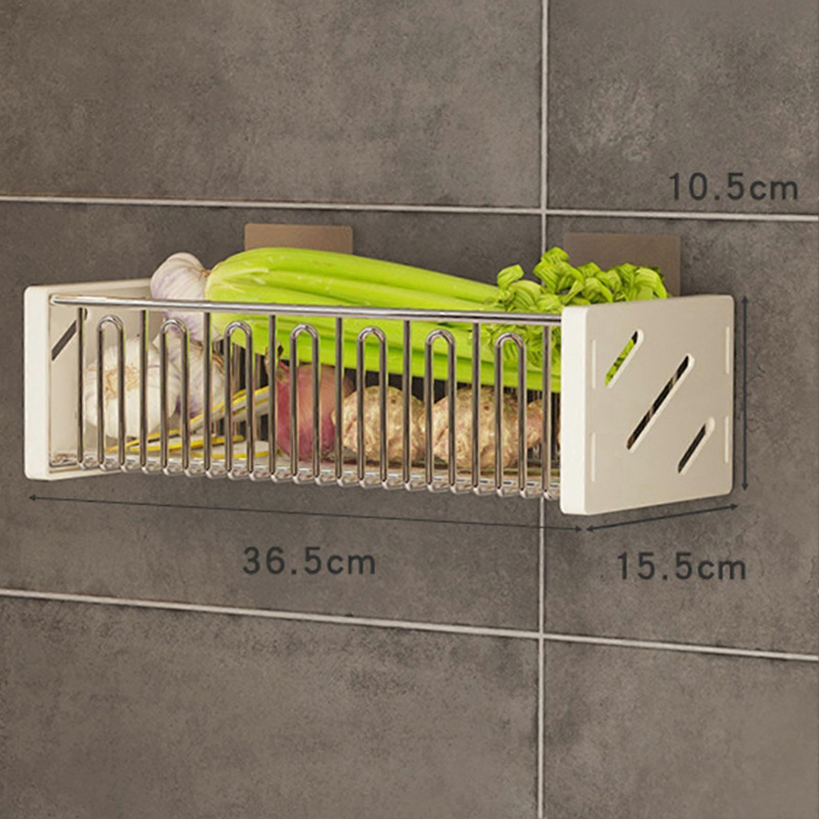 Multifunctional Kitchen Wall Mounted Shelf Carbon Steel Organizer