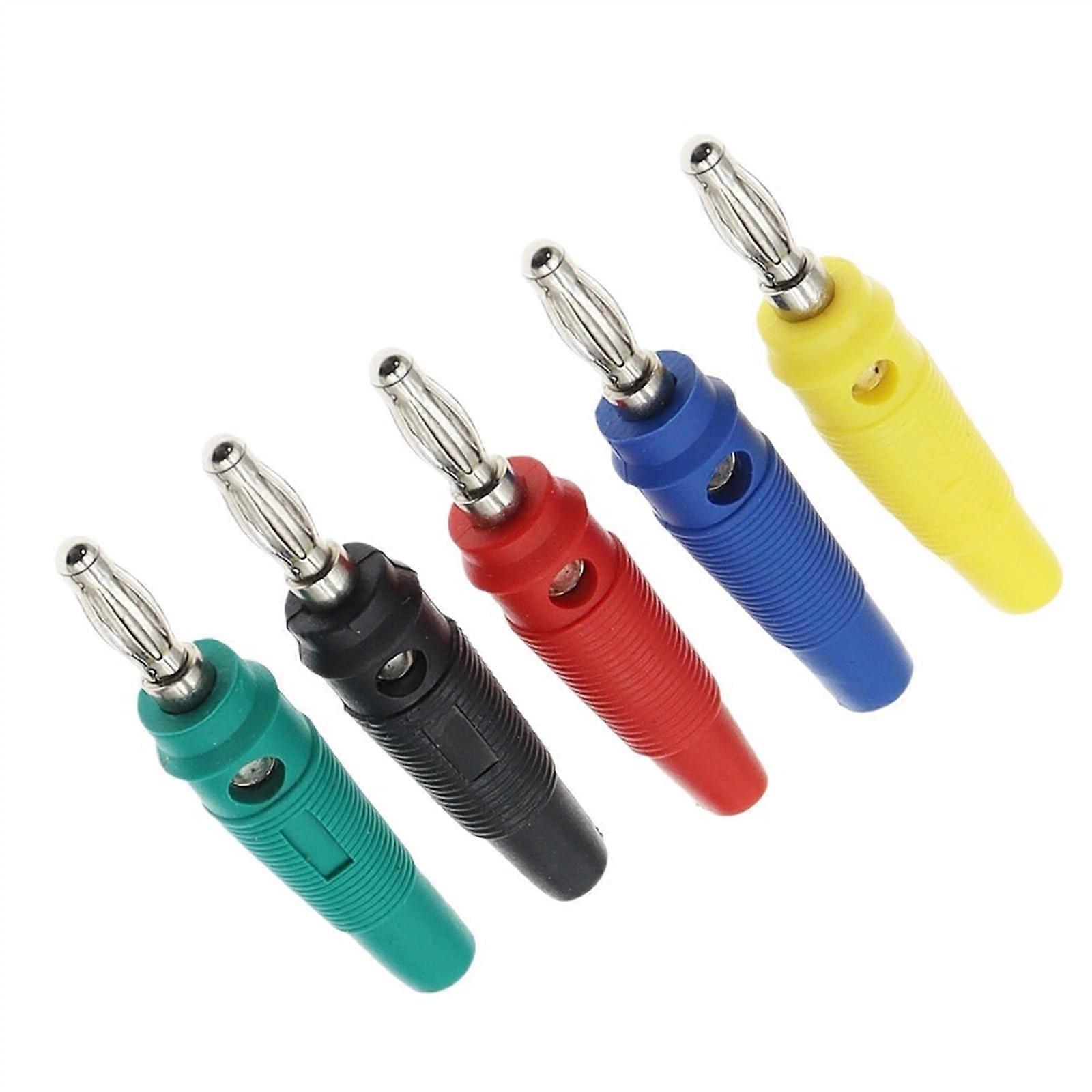 4MM Banana Plug Audio Speaker Connectors for Amplifiers, 3PCS Binding Post, Multi-Color Cable Terminal Jacks