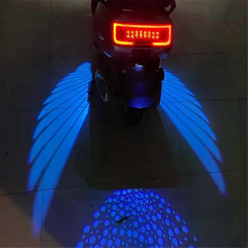 2Pcs Motorcycle LED Underbody Light Projector Ghost Angel Wings Light Motorcycle Modification LED Decoration Lights