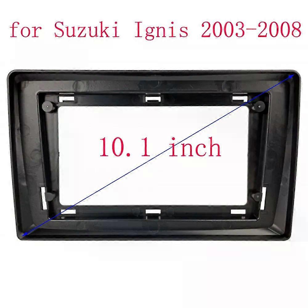 10.1 inch Car Radio Facia Panel compatible for Suzuki Ignis 2003-2008 Fascia Dash Kit Install Console Panel 10.1inch Plate Adapter Bezel
