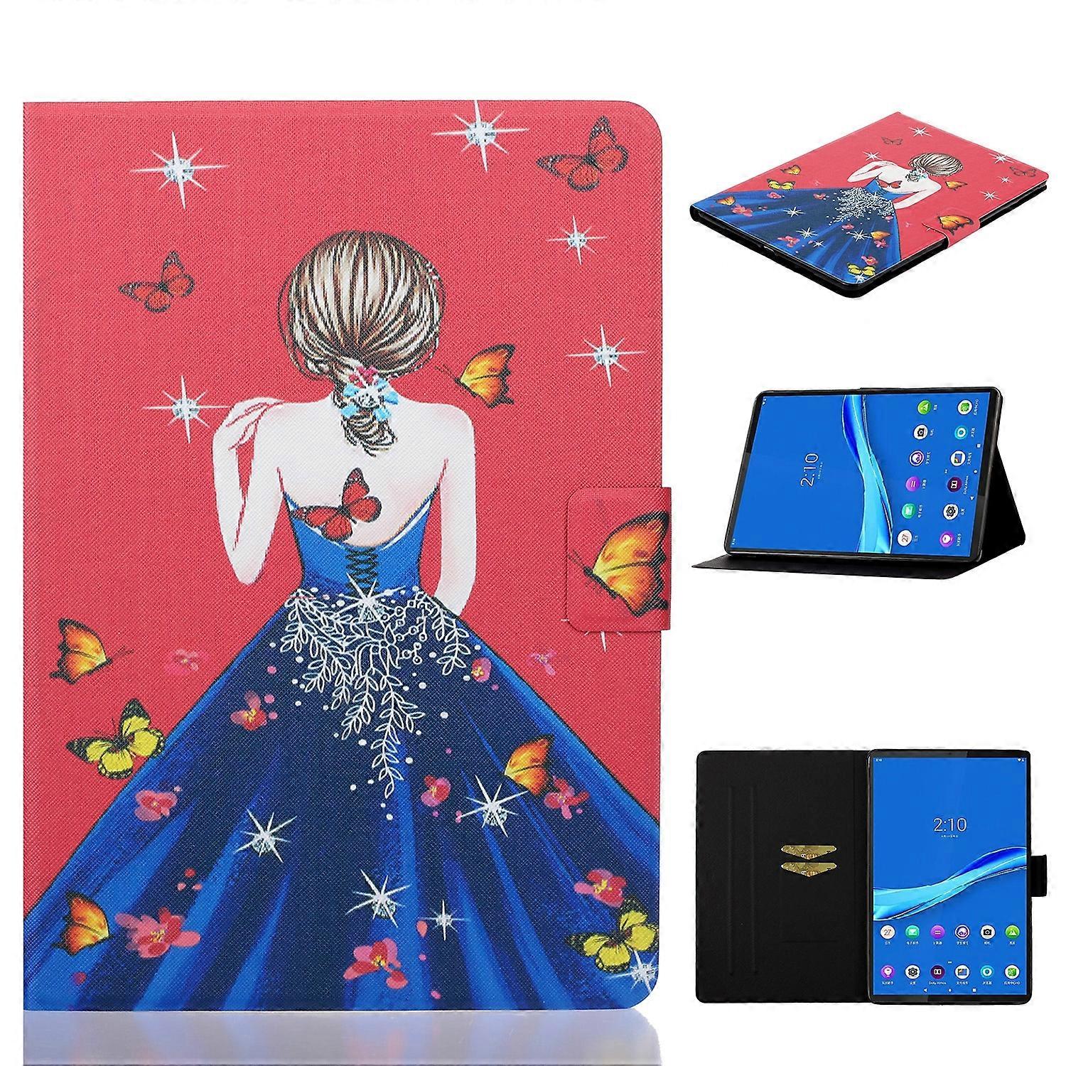 For Lenovo Tab M10 3rd Gen Voltage Coloured Drawing Smart Leather Tablet Case