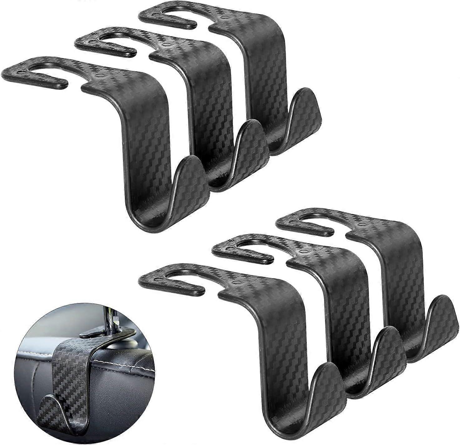 6 Pack Car Hooks Black Car Storage Hooks