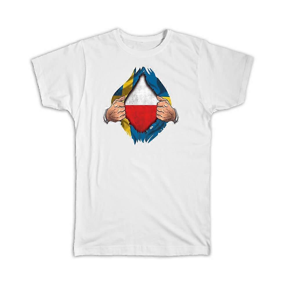Gift T-Shirt: Poland Swedish Flag