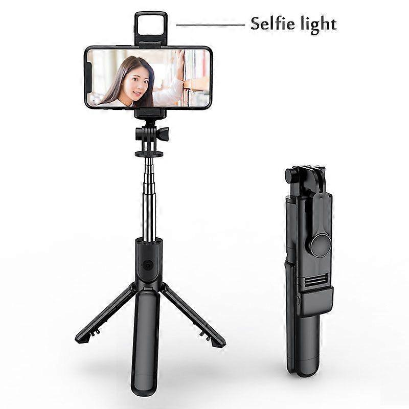 Portable Bluetooth Selfie Stick Phone Holder Retractable Multifunctional 68CM Tripod With Selfie light Wireless Remote Shutter