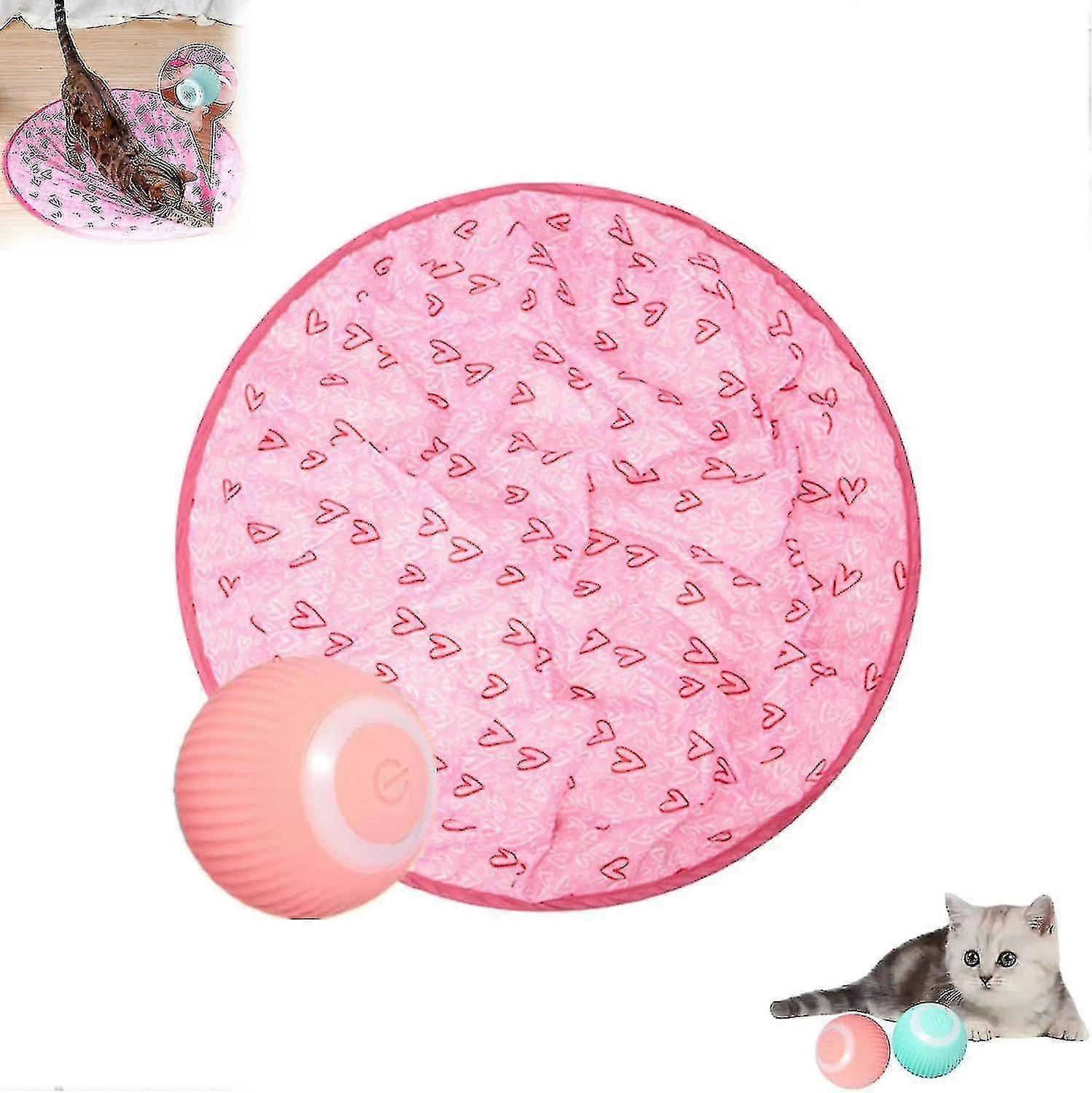 Intelligent Electric Self-rolling Cat Toy Ball, Automatic 360 Degree Roller Ball, Cat Toy Electric Cat Ball With Led Light, Interactive Cat Ball For C