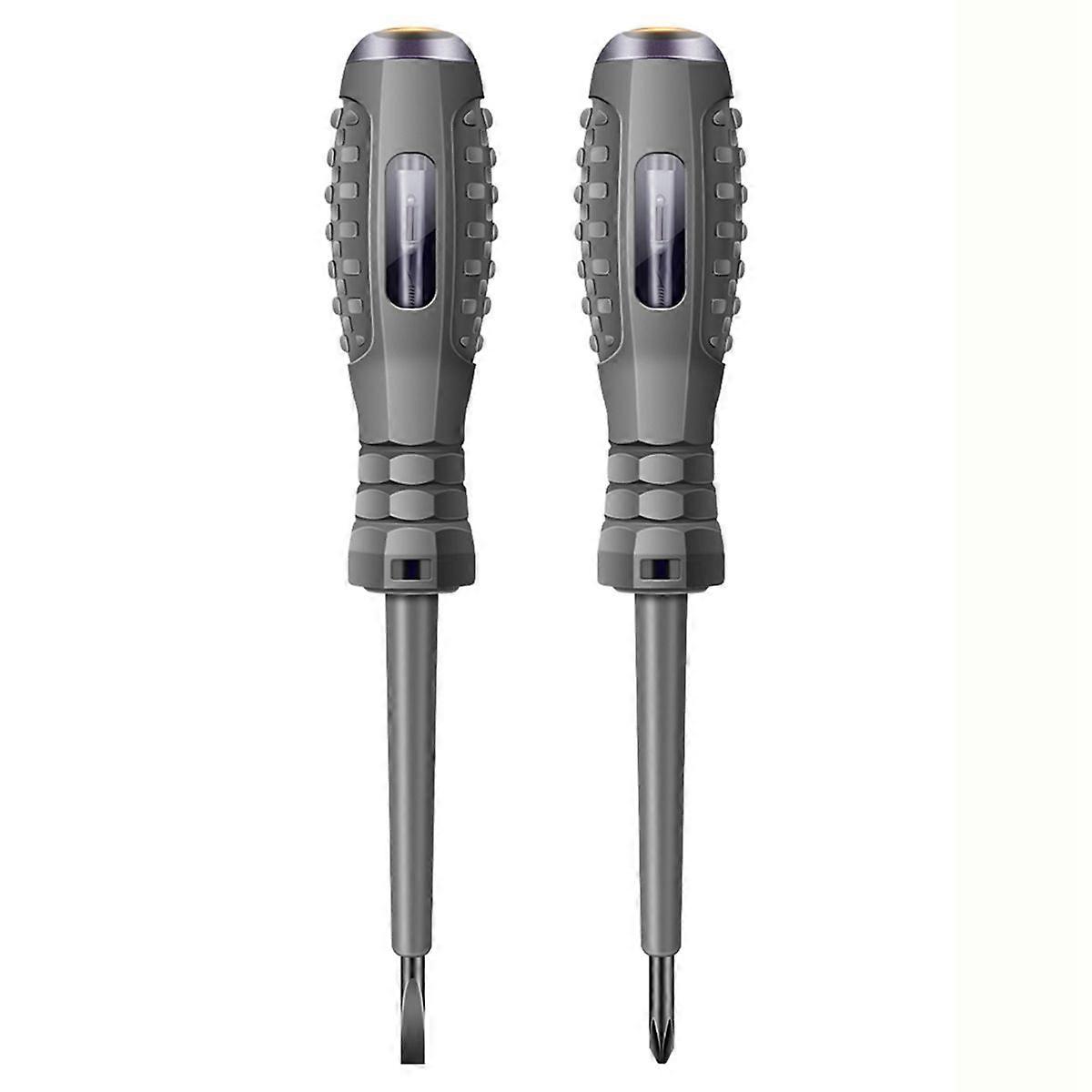 2Pcs Digital Voltage Tester Pen AC Non-Contact Induction Test Pencil Voltmeter Power Detector Electrical Screwdriver