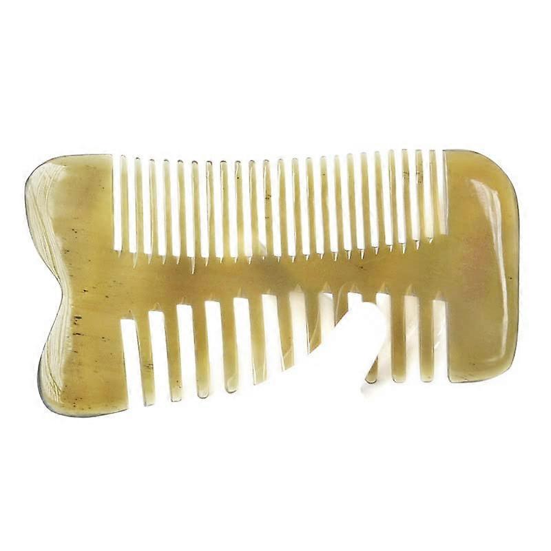 Boutique Double-Sided Comb Horn Material Dense Teeth Grate Style Multi-Purpose Massage